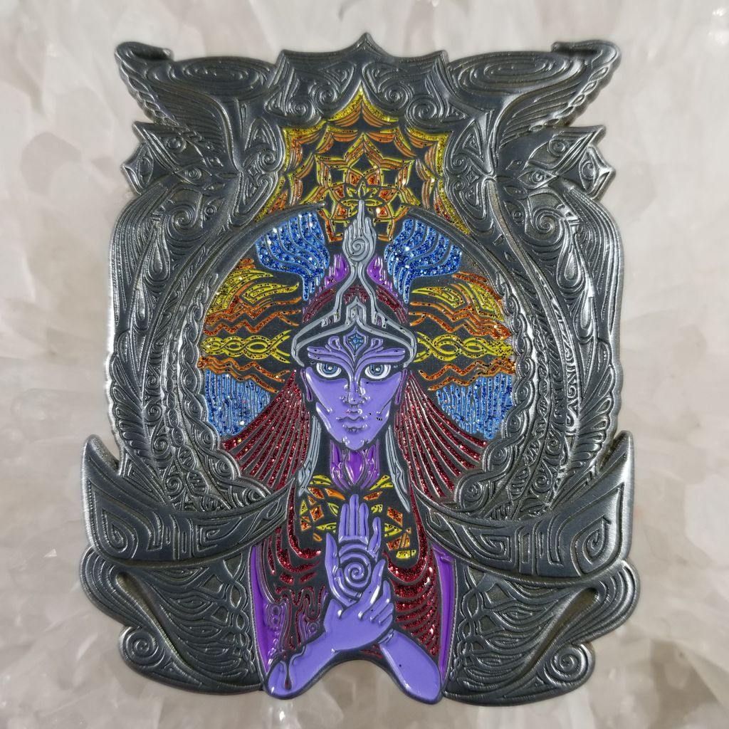 Pinpokalypse's tweet photo. Anyone else seem the DMT goddess yet?!

Grab one on https://t.co/WklOXl3PWg 

#deemz #hatpins #pins #pinning #deems #psychedelicart #trippyart #enamelpins #thirdeye #sacredgeometry #artforsale #pinsforsale #pinnation #mythicalmerch #pinpokalypse #hippieart https://t.co/16seQ2qZBK