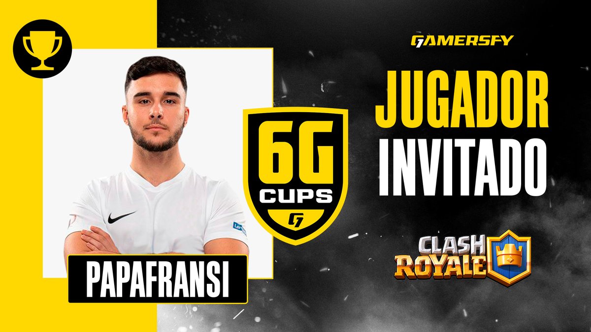 gamersfy's tweet photo. OMG! Aún no os hemos presentado a los cracks que os acompañarán en las finales.
Este es @papafransi y dice que tendréis que pasar por encima de él para quitarle el premio de las manos
#6GCUps #Finales #ClashRoyale #CR https://t.co/fccCDvH9WU