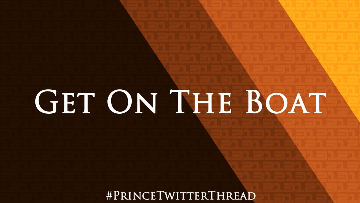 Welcome to our last official day of the  #3121album  #PrinceTwitterThread. Today we’ll talk about ‘Get On The Boat’, track number 12 on ‘3121’ and also the album closer.