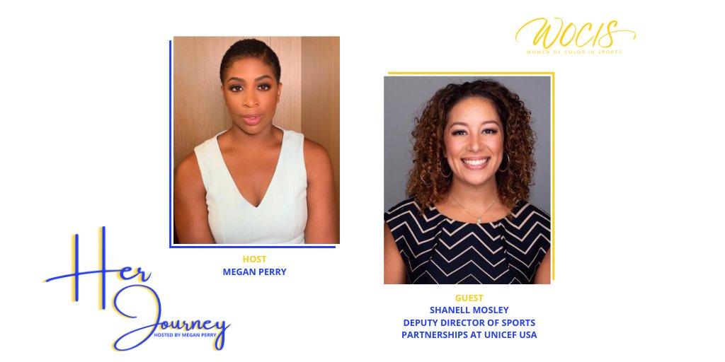 WOCISGroup's tweet photo. On Episode 2 of the Her Journey podcast, Megan talks to Shanell Mosely about her work as Deputy Director of Sports Partnerships at UNICEF USA. Tune in next week! #HerJourney #WOCIS https://t.co/VtQFyBNEi2