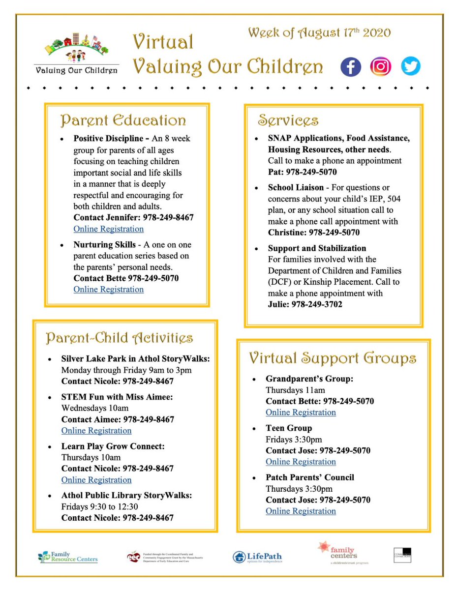 AcesCounselor's tweet photo. Valuing Our Children in Athol has a new family resource newsletter that's available. https://t.co/Ct5A41JpJ3