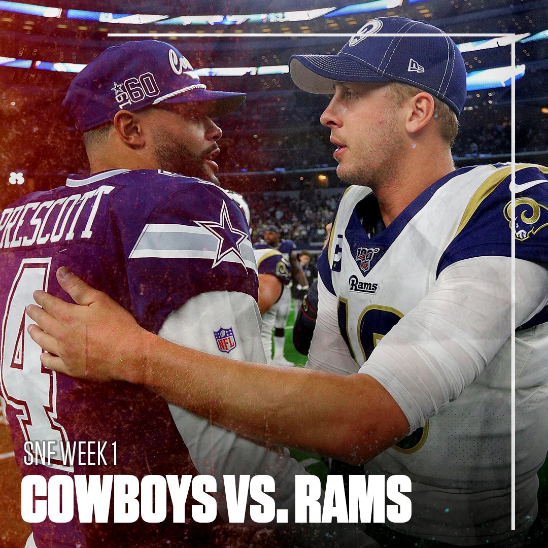 25 days until Sunday Night Football 😍

<a href="/dallascowboys/">Dallas Cowboys</a> | <a href="/RamsNFL/">Los Angeles Rams</a>