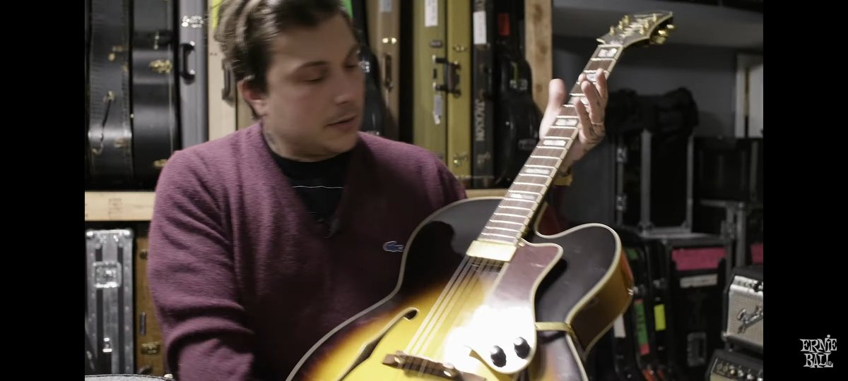 "It was funny. It was actually filmed in a VFW hall. So this is the guitar that Epiphone sent me.."