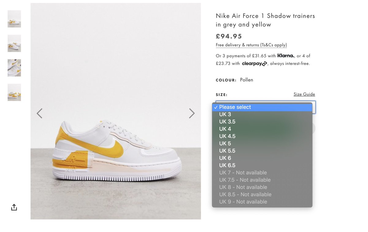 nike trainers clearpay