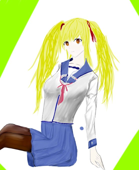 angel beatsの遊佐
髪がむずい 