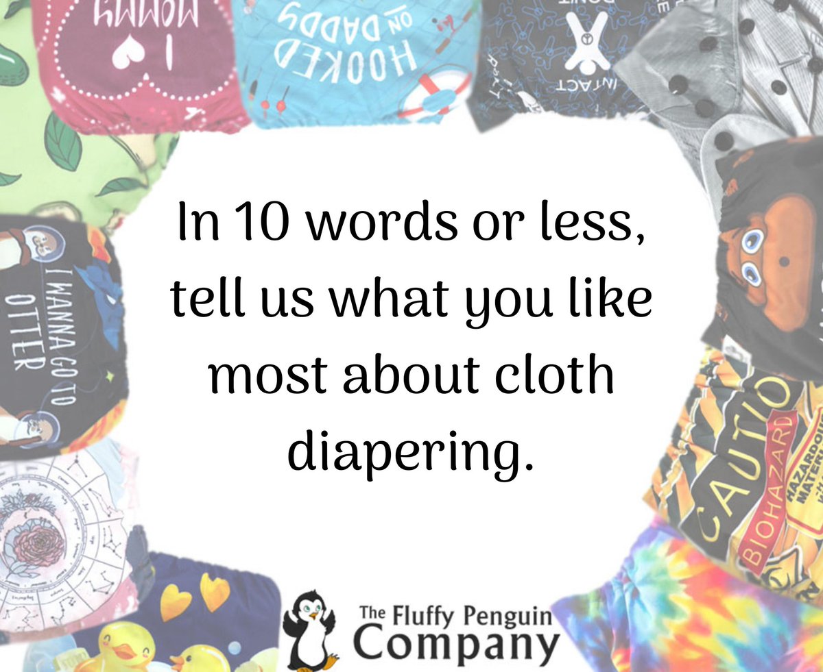 fluffy penguin cloth diapers