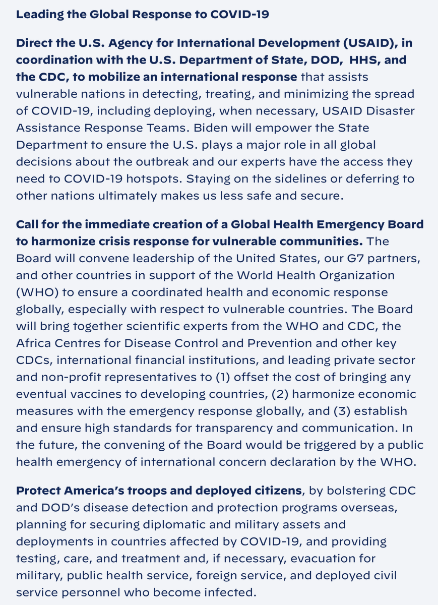 ..the end.Nope, that's just for us. Now, we need to take a leadership role in the world again - as the USA has always done until now - in combating this (GOP: If we help OTHERS, even people you hate, it protects YOU. I know, that's a tough choice.)...