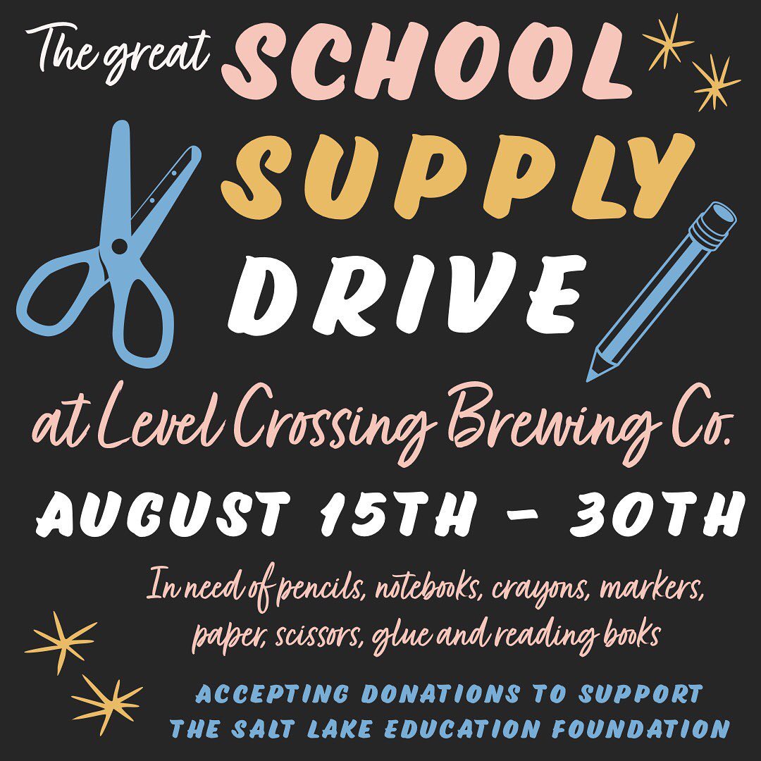 We are happy to be a part of the School Supply Drive with several other local breweries. Donate any school supplies at the brewery for the remainder of August and get a 10% off pizza coupon!