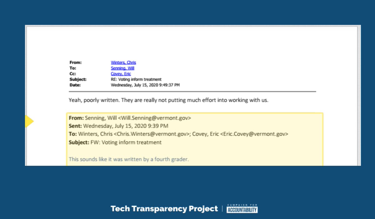 Senning's comment prompted a colleague to chime in, “They are really not putting much effort into working with us.”  https://www.documentcloud.org/documents/7032678-VERMONT-FOURTH-GRADER-and-RESPONSE.html#document/p1/a576665