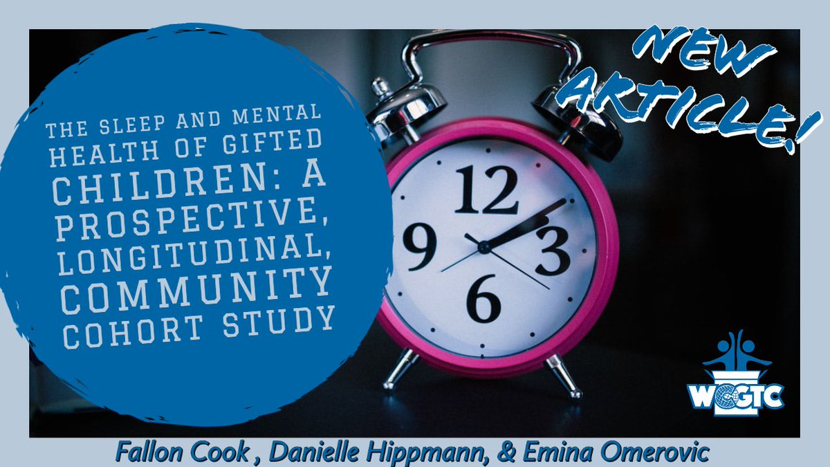 wcgtc's tweet image. New Article in GTI: The sleep and mental health of gifted children: A prospective, longitudinal, community cohort study

tandfonline.com/doi/full/10.10…

Members may access it by visiting world-gifted.org/UGTI-2.php?ru=…

#gtchat #edchat #gifted #gifteded