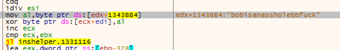 bryceabdo's tweet photo. ...

Malware author can be caught via @stvemillertime's #SwearEngine 🤬 in the beacon loader string ops:

- "fuckingpieceofshitfuck"
- "bobisanassholebbfuck"

C2 Involved:
http://116.85.25[.]159:12358
http://39.101.207[.]158:12358

(2/2) https://t.co/U2QEjbFuZL
