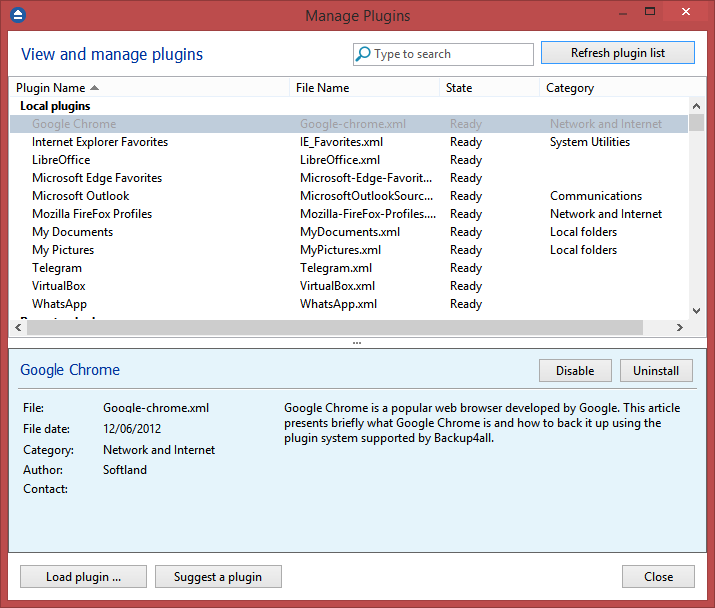 fbackup's tweet photo. There are over 100 free backup plugins that can be loaded in #FBackup to easily back-up specific apps and data sets. These plugins are free and can be used only in FBackup (or Backup4all). See the full list and suggest new ones here: https://t.co/xVemqO2zt3 https://t.co/8dQ5dd022j