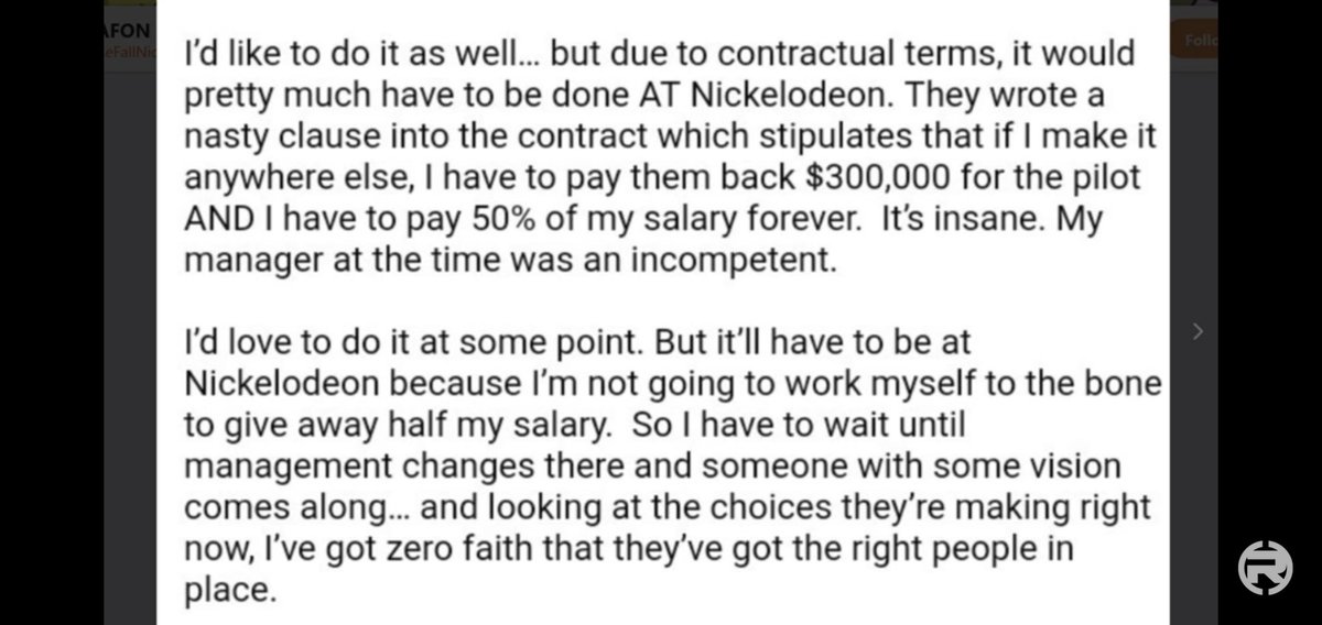 Constant payne This was a pilot for a action cartoon for Nickelodeon that never got greenlit this is a very long story, so to summarize it cyma zarghami, (ceo of Nickelodeon at the time) said action cartoons turn children into terrorist you can read the rest