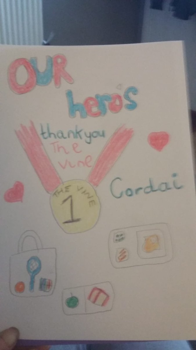 Had this beautiful picture sent through today from one our families. 
It really means a lot to us. It's having pride of place in our office. <a href="/TNLComFund/">The National Lottery Community Fund</a>  <a href="/NatEmergTrust/">National Emergencies Trust</a> <a href="/CastleCavendish/">Castle Cavendish</a>