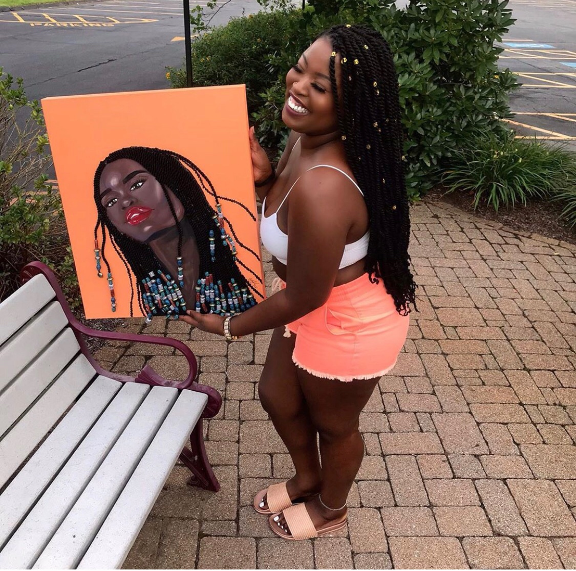 WeRoamFreely's tweet photo. ARTIST SPOTLIGHT ⁠
Instagram - @youvelinescreations : “Hood Mona Lisa” 20x24: 1 of 9. Decided to create a collection of braided beauty’s for a showcase 

.

.
#blackart #naturalhair #blackfemaleartist #weroamfreely #blackgirlmagic #melaninpoppin #braidart #brownskingirl https://t.co/9q8c4Indte