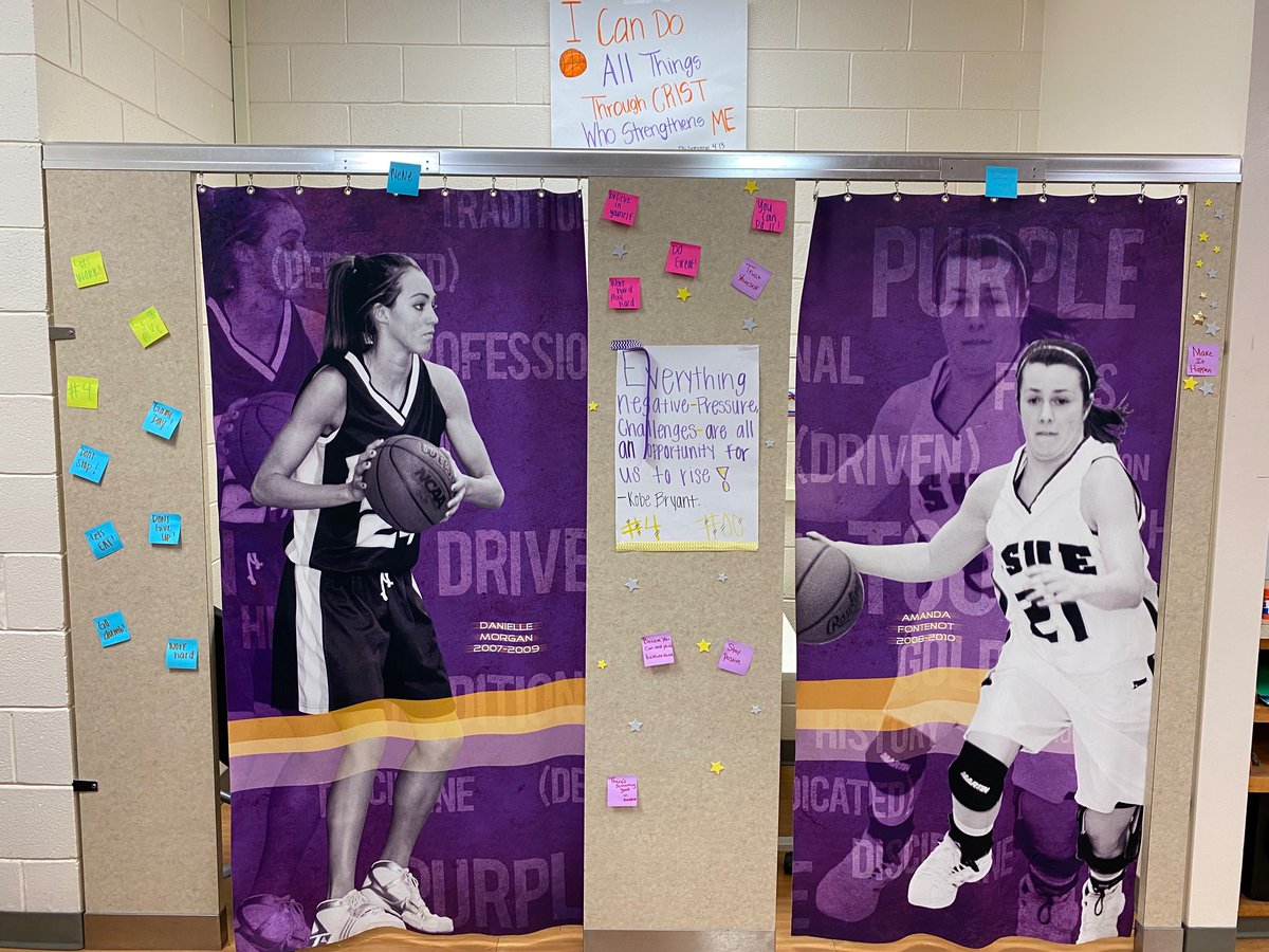 LSUEBengalsWBB's tweet photo. Day 3 of Zero Week! Team Building Exercise-Decorate the Locker Room. Lady Bengal’s Basketball got to spruce up the locker room this morning!! It looks really nice and also has words of encouragement throughout! Way to go ladies!! #LSUExcellence https://t.co/jACtNmgGzC