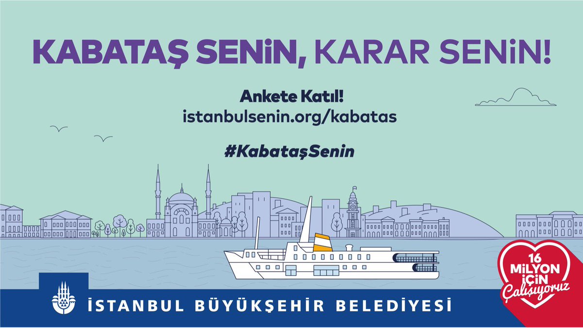 Kabataş İstanbul halkının katkılarıyla yenileniyor!
 
Ankete katılın, önerilerinizi paylaşın, Kabataş fikirlerinizle dönüşsün!

Ankete istanbulsenin.org/kabatas/anket/ üzerinden ulaşabilirsiniz.

#İstanbulSenin #KabataşSenin