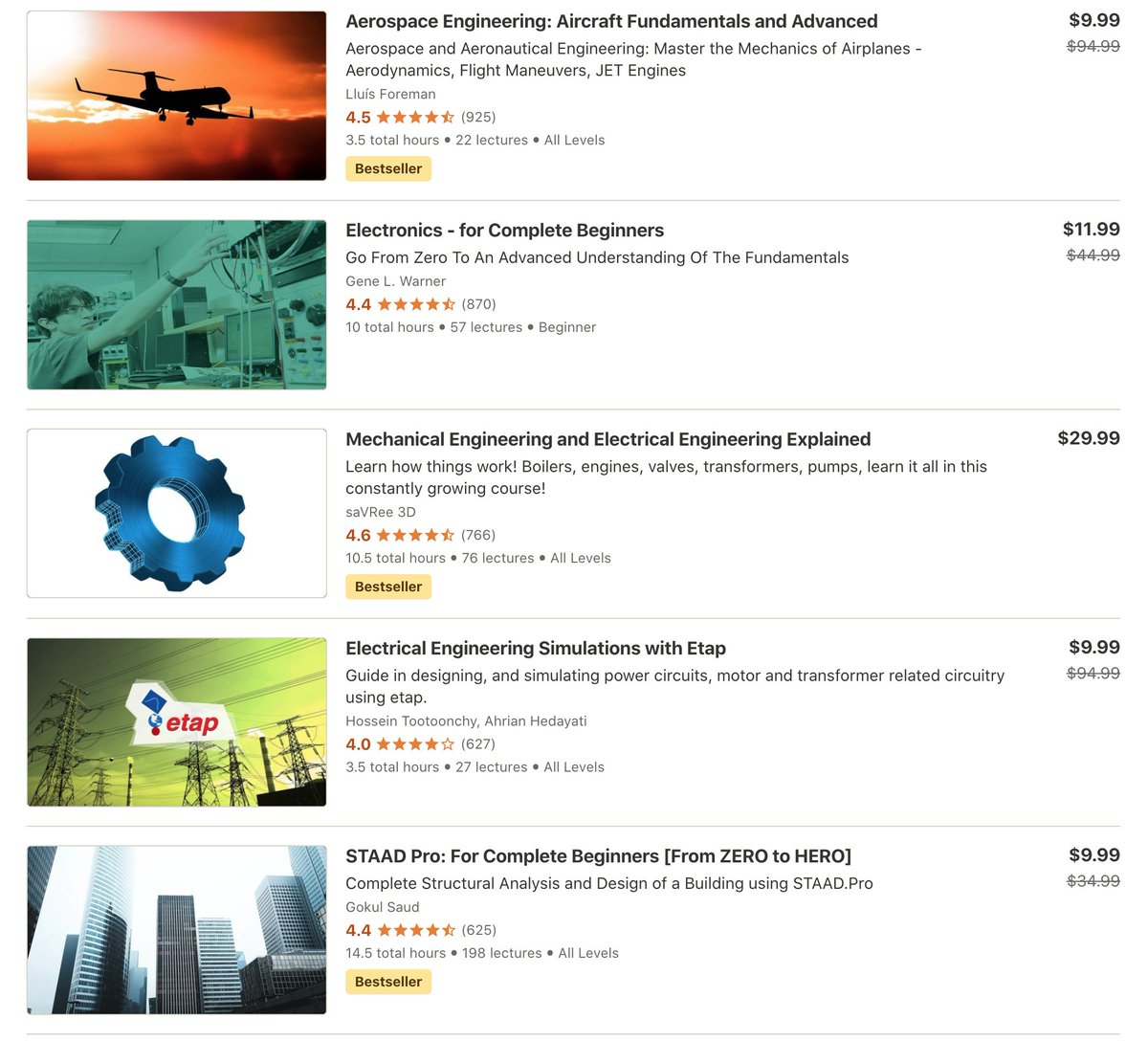 Total for all of this at Udemy?$1395Except that I lied, because it is all on sale for ~$10, so right now it costs just ~$180 Has your public school had a sale to save you money? Even now that they've forced everyone to go virtual? What about other alternatives?3/10