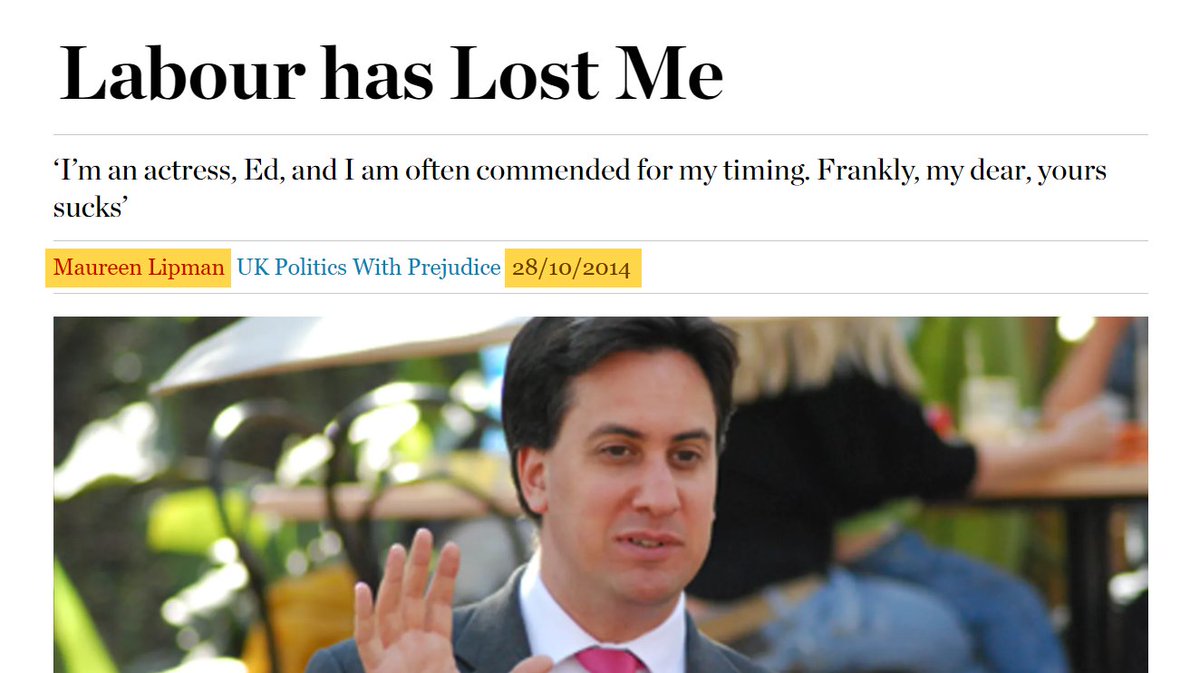 In the above interview, Lipman also suggested that Jeremy Corbyn and Momentum lost her support for the Labour Party. In reality, she renounced the Party in 2014 when Ed Miliband said that a future Labour government would recognise a Palestinian state.