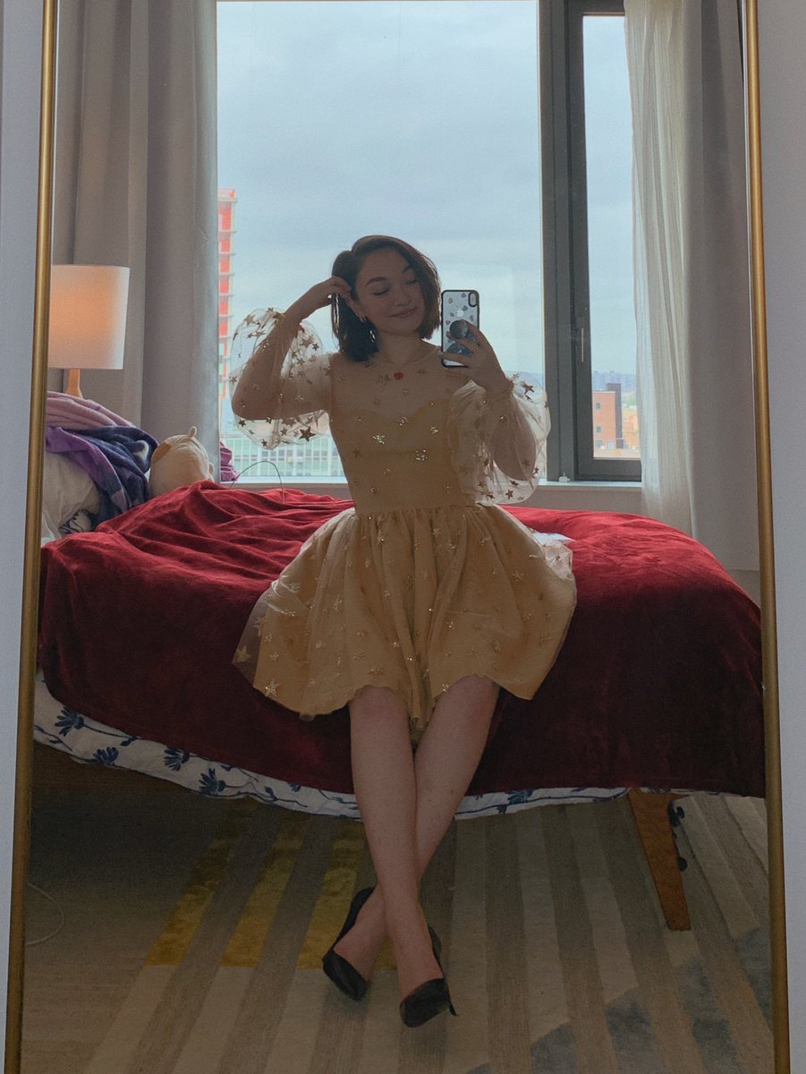 mxmtoon's tweet image. more lirika matoshi dresses 🥺 beyond thankful to be able to support her art and business! feelin like kicking some ass while wearing sparkles ✨