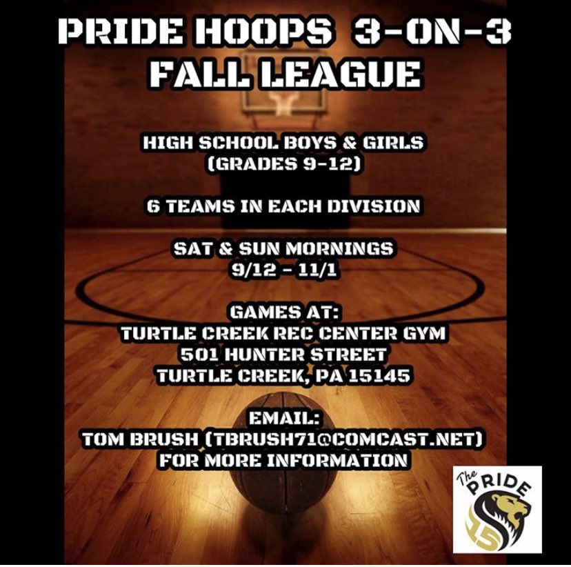 PghPrideHoops's tweet image. Compact court full court 3 on 3 league!! Space to move, all players involved, player driven league!! Includes team shirts and champion shirts!! Sign up today for this exciting and unique league!! 🏀🏀🏀 #BallIsLife