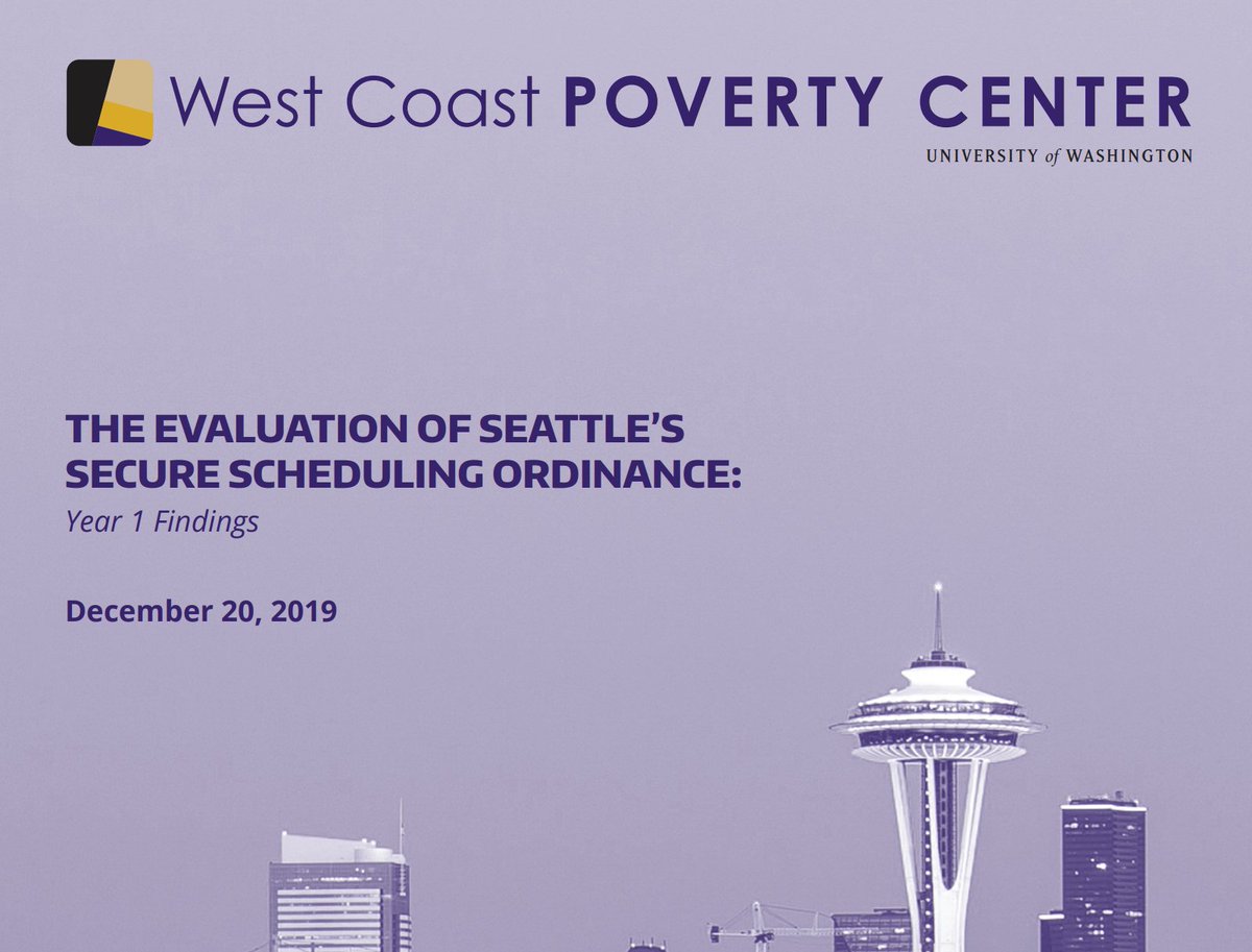 14/18 Fair scheduling legislation enacted in the state of Oregon & cities such as San Francisco, New York, and Seattle. Many of these laws mandate that employers pay workers for last-minute scheduling changes (“predictability pay”) and for on-call shifts.  https://www.seattle.gov/Documents/Departments/CityAuditor/auditreports/SSO_EvaluationYear1Report_122019.pdf