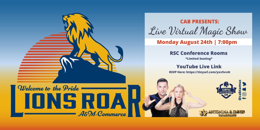 Abracadabra! 
Come join us at the Virtual Magic Show on Monday, August 24 @ 7pm. Please RSVP with the link below. Poof in poof out come see what this is all about!

tinyurl.com/yxv5vc4t