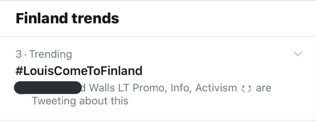LouisPromoSquad's tweet photo. 📲| “#LouisComeToFinland”
Is trending at #3 in Finland ! 

19.08.20 https://t.co/VYw84Xow2L