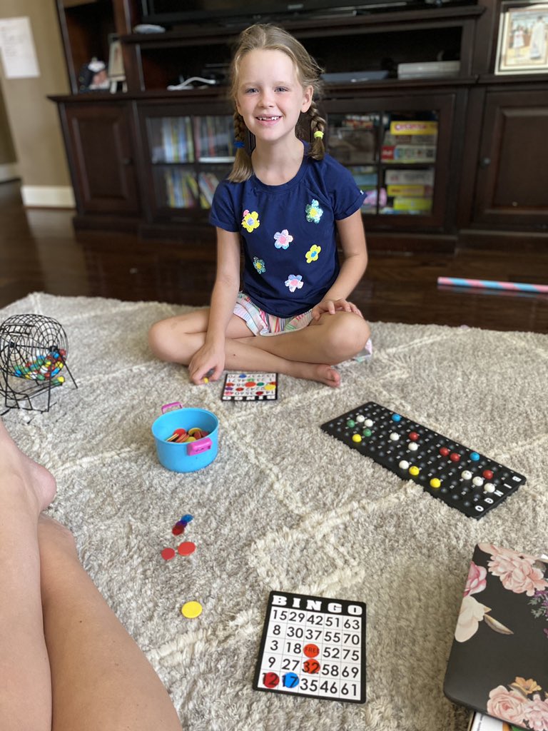 Spending this hot afternoon indoors reviewing numbers with sweet Ellie Kate. She is ready to rock 2nd grade with @KimberleyMSells! @HumbleISD_ESE @HumbleISD #dyslexiarocks #giftednessrocks #TwiceExceptional #bethelight
