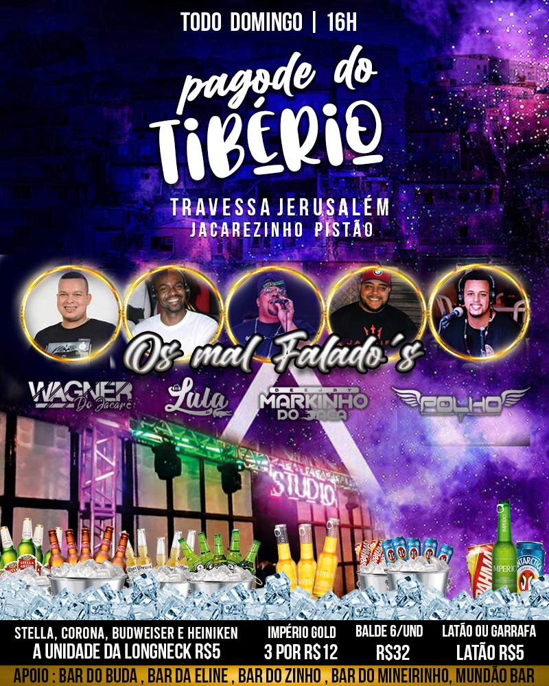 markinhodojaca's tweet photo. TODO  DOMINGÃO TEM #PAGODEdoTIBÉRIO
COM O #GrupoOsMalFalados E NOS INTERVALOS TEM O SOM DA EQUIPE #StudioMix E OS MELHORES #DJSdoJACA 
#WAGNER , #MARKINHO , #POLHO E DJ #LULA .

#LOCAL: PISTÃO DO JACARÉ , PRÓXIMO O AZUL
INÍCIO as: 16hs https://t.co/UZQlorPQf6
