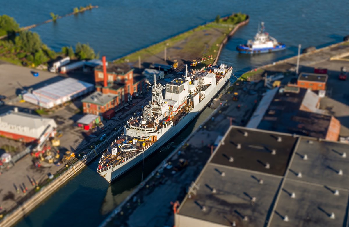 Today, #HMCSSTJOHNS entered the Lorne Dock for the continuation of maintenance and modernization work on the Canadian Patrol Frigate fleet.