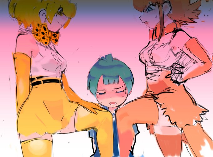 足つぼマッサージされるキュルルのラフ 