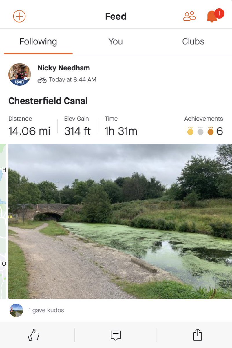 NickyNeedham's tweet photo. @STH_Wellbeing Nothing beats a morning cycle to clear the mind and feel refreshed on #wellbeingwednesday, #NursesActive https://t.co/p5EbmbeJ4o