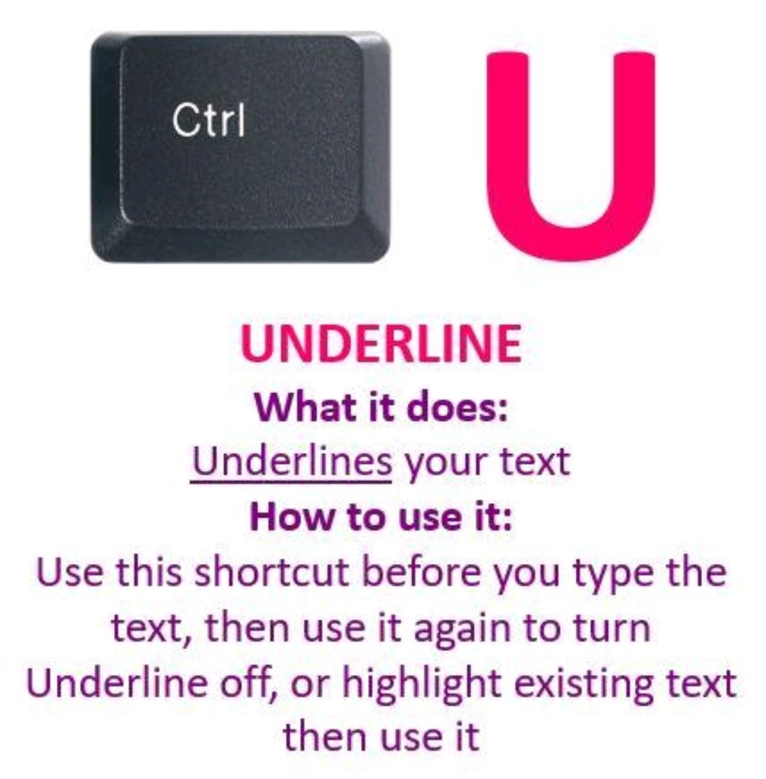 officesnippets's tweet image. Hi #midlandshour

I&apos;m coming to the last few #AtoZ keyboard shortcuts and this is probably one of the most well known.

For double underline, just in case you haven&apos;t spotted it, there is a tiny arrow next to the Underline button on the ribbon 😉

#sarahsofficesnippets