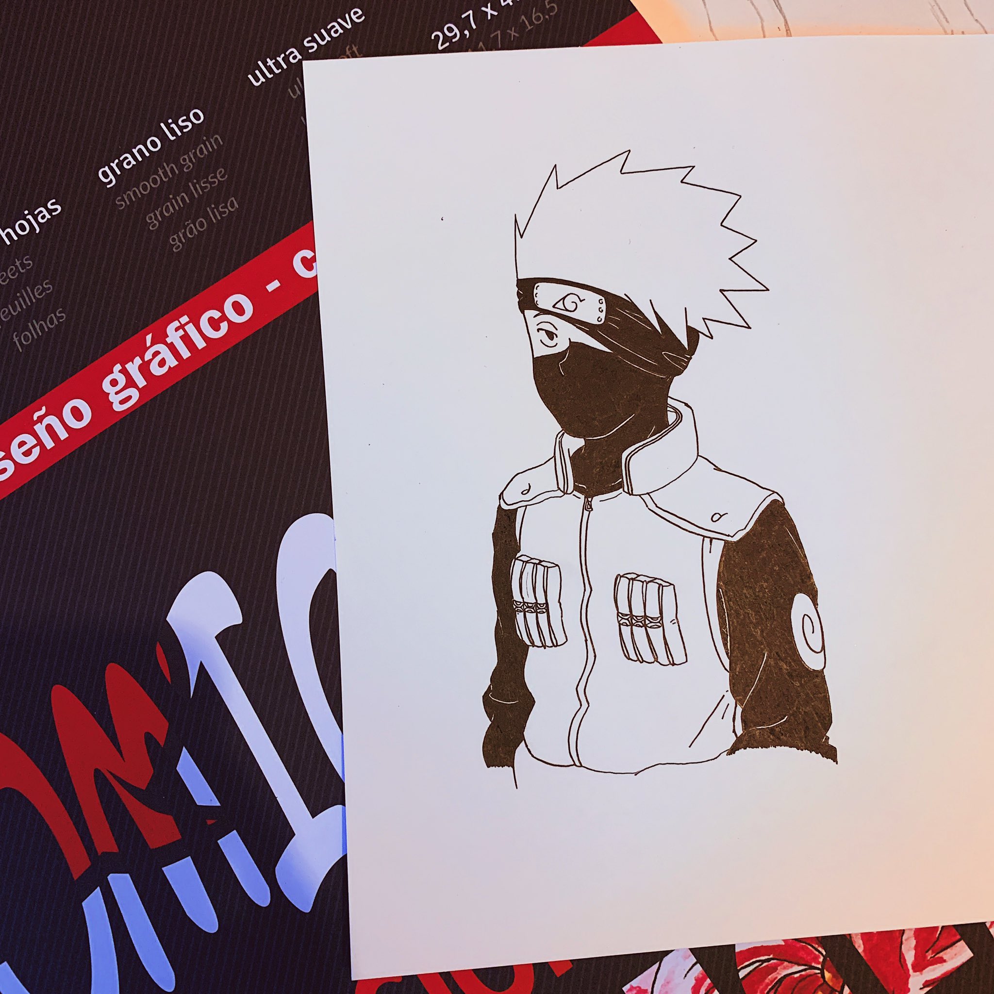 Kakashi Hatake Naruto Drawings Kakashi Hatake Anime Art Poster