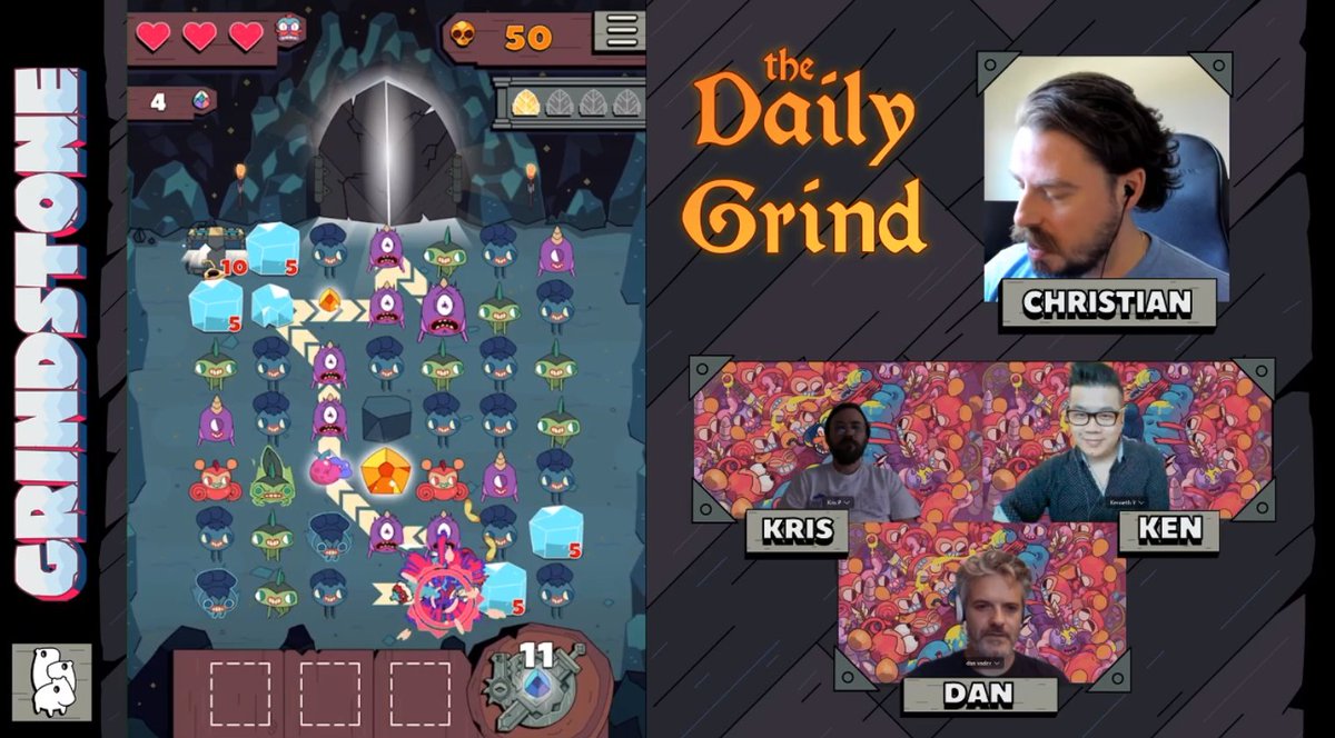 ⭐️ We're streaming Grindstone's Daily Grind Mode at 2pm EDT tomorrow