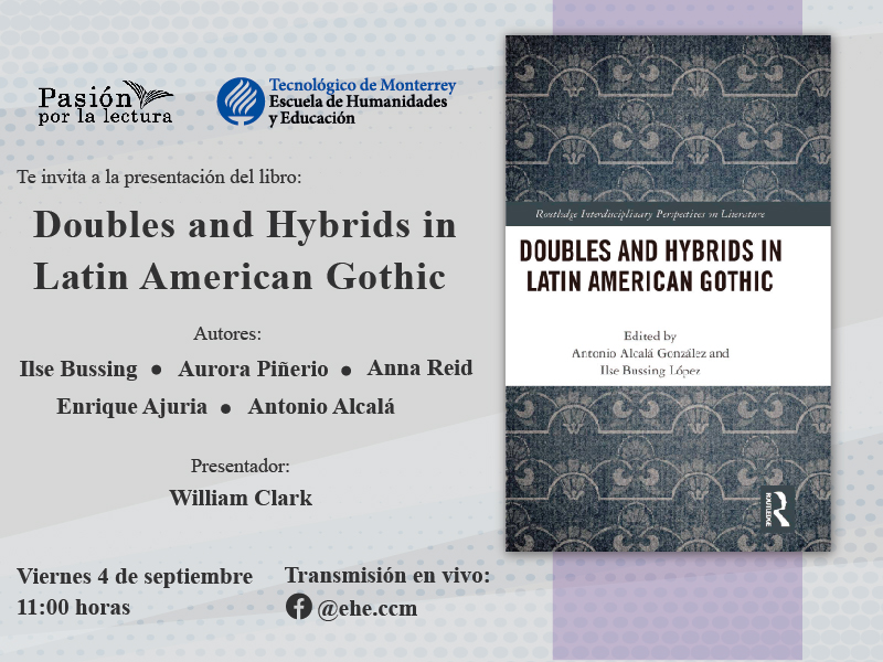 CIIHu_UAEM's tweet photo. Estimada comunidad del CIIHu la Dra. Anna Raid Profesora Investigadora de Tiempo Completo de la Licenciatura de Letras Hispánicas les invita cordialmente a la presentación del libro Doubles and Hybrids in Latin American Gothic. https://t.co/vOyZ43kkSq