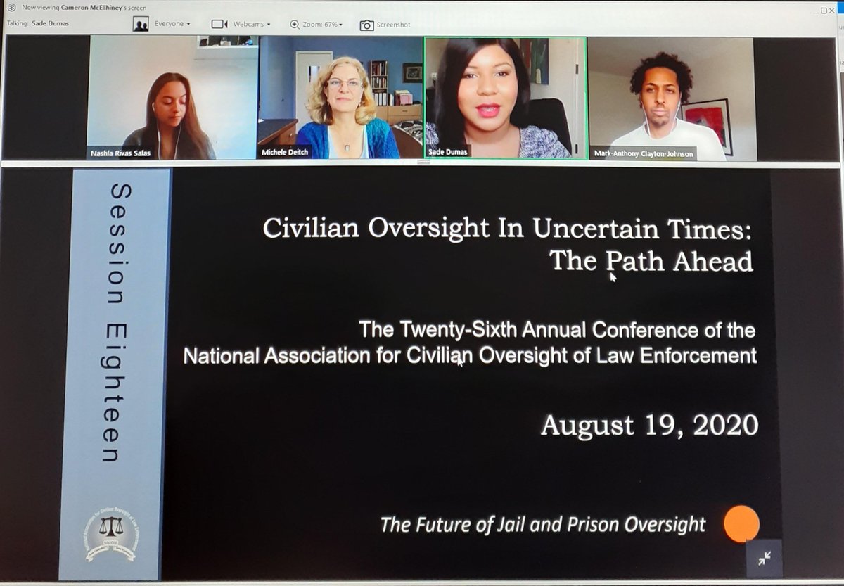 CJ_Editor's tweet photo. Listening to interesting session on #civilianoversight of #jails &amp; #prisons as part of the @NACOLE_org online conference. 

 #correctionsreform @FlyEgret @TheLBJSchool @OPPRCNOLA https://t.co/JIaVNdT5vq