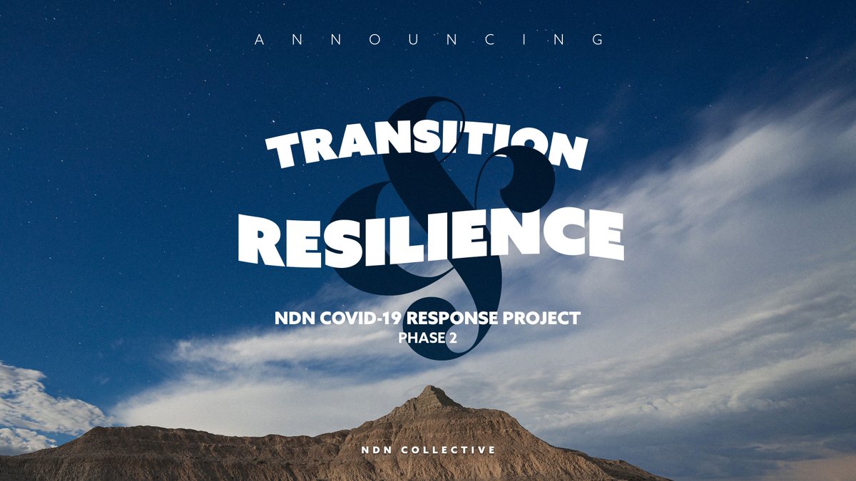 ndncollective's tweet photo. We are excited to announce phase 2 of the #NDNCOVID19ResponseProject. This phase focuses on transition &amp; resilience. Tribes, First Nations and Indigenous-led nonprofit organizations are eligible to apply. Deadline for LOI is 9/9/20. Apply here:  https://t.co/SSDVpAGNSo

#COVID19 https://t.co/dkLKwpaZmf