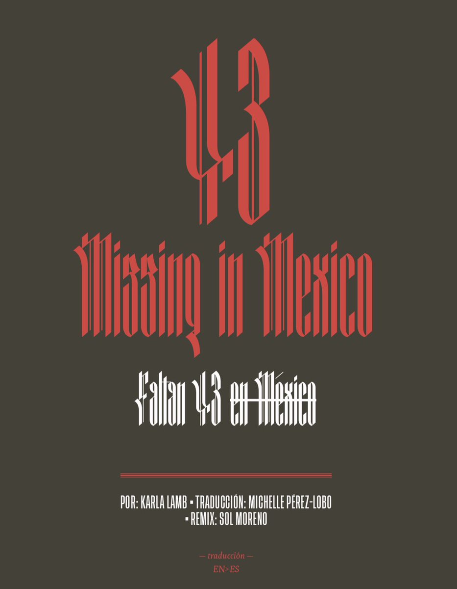 KLambchops's tweet photo. so honored to have my 1st int'l &amp; translated poem out in CDMX! 🇲🇽 It's dedicated to the victims of the 2014 Iguala mass kidnapping. Mil gracias @lapeste_ ! 
https://t.co/NUmAFz3MAw https://t.co/C2IkXWYitg
