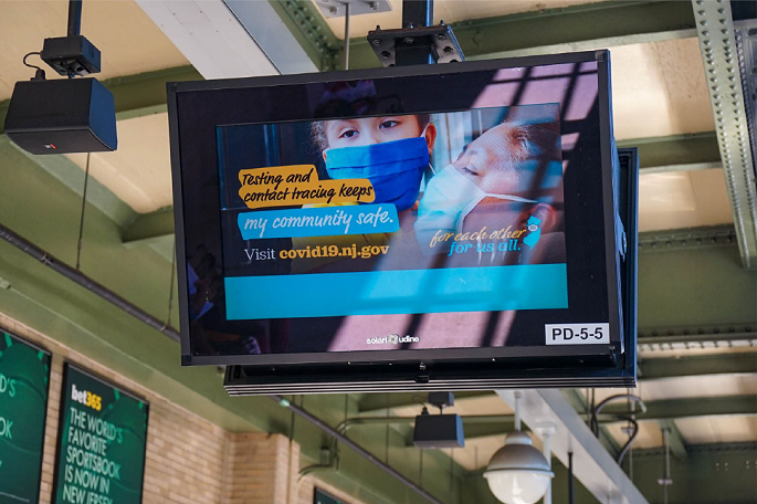 NJDeptofHealth's tweet photo. To help residents understand the importance of contact tracing and testing, DOH launched our public awareness campaign #ForEachOtherForUsAll.
Billboards & NJ Transit ads are now up in key urban centers including Newark, Elizabeth, Camden, Paterson, Atlantic City & Trenton. https://t.co/dchCdLgXZZ