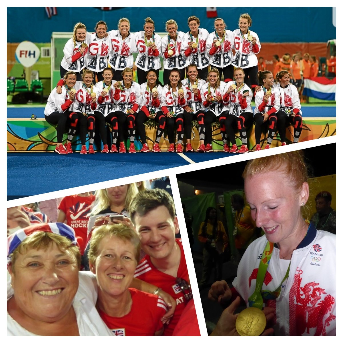 One amazing day in Rio thanks to these ladies. Memories of a lifetime #GOLD <a href="/GBHockey/">Great Britain Hockey</a>