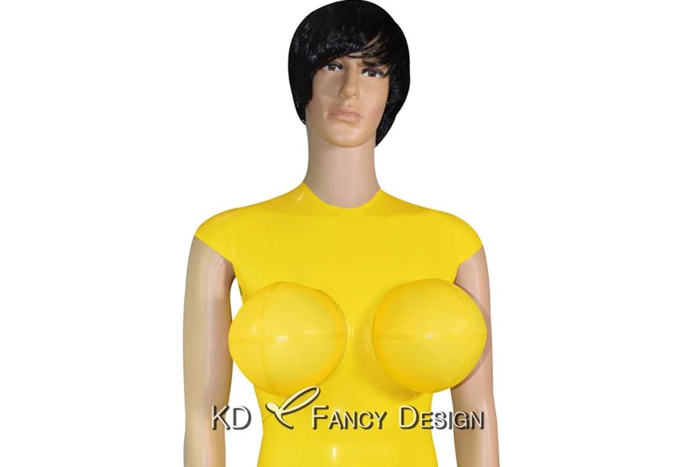 our fetish gear for your vaguely disturbed kinda androgynous mannequin IS ALSO AVAILABLE IN YELLOW!