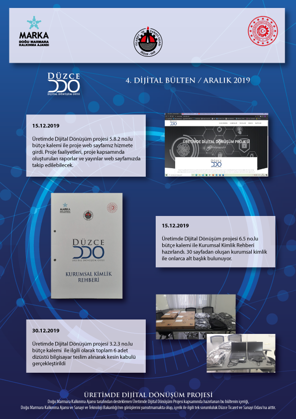 Projemizin 4. Dijital Bülteni Yayınlandı

#DuzceDDO