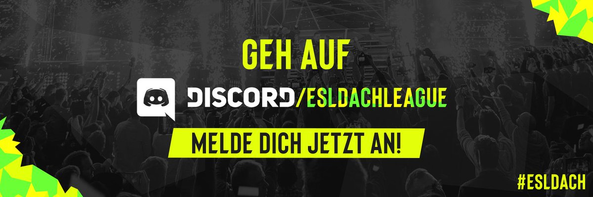 - Qualifierfeeling? 📺
- Ruhm, Ehre und Preise? 🥇
- Eine Sichere Spielumgebung? 🎮
- Exclusive Einblicke? 👀
- Die erste, große Bühne? 🆙

ESL DACH LEAGUE! 🏆

Auf discord.gg/esldachleague kannst DU dich jetzt für die #ESLDACH League bewerben!