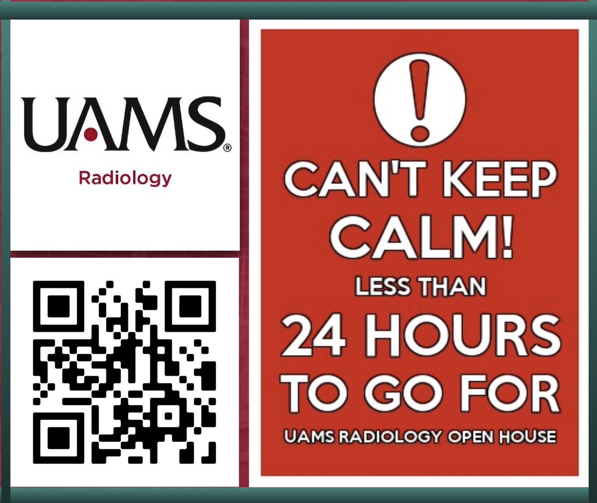 UAMS Radiology (@uamsradiology) on Twitter photo Calling all #FutureRadRes 📢:
🥼Have you registered for our <a href="/uamshealth/">UAMS Health</a> Radiology Virtual Open House yet?
⏳It begins in T minus 22 hours!
💠We are excited to meet you!
🔶Register/post your questions: uams.zoom.us/meeting/regist…
#RadRes <a href="/jambhekark/">Kedar Jambhekar</a> <a href="/DrRoopaRam/">Roopa Ram</a> <a href="/ArushiDevgan/">Arushi Devgan</a> Calling all #FutureRadRes 📢:
🥼Have you registered for our <a href="/uamshealth/">UAMS Health</a> Radiology Virtual Open House yet?
⏳It begins in T minus 22 hours!
💠We are excited to meet you!
🔶Register/post your questions: uams.zoom.us/meeting/regist…
#RadRes <a href="/jambhekark/">Kedar Jambhekar</a> <a href="/DrRoopaRam/">Roopa Ram</a> <a href="/ArushiDevgan/">Arushi Devgan</a>