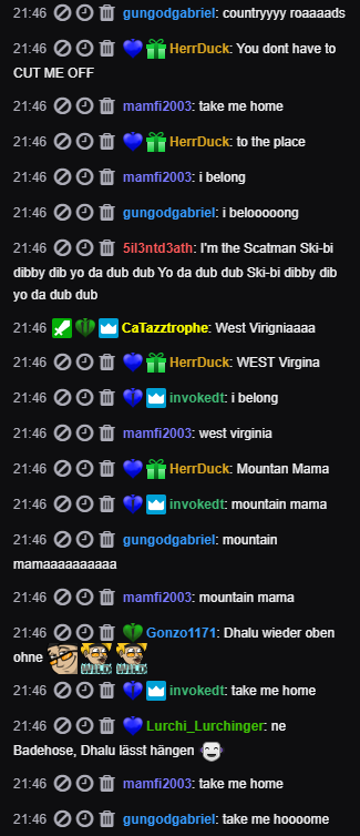 CaTazztrophe's tweet image. Wenn bei @Dhalucard der Ingame-Sound während des Twitch Rivals in Hyper Scape ausfällt und der Chat die Geschehnisse untermalen soll und Folgendes passiert:
EINMALIG! #ChatLoben ❤️