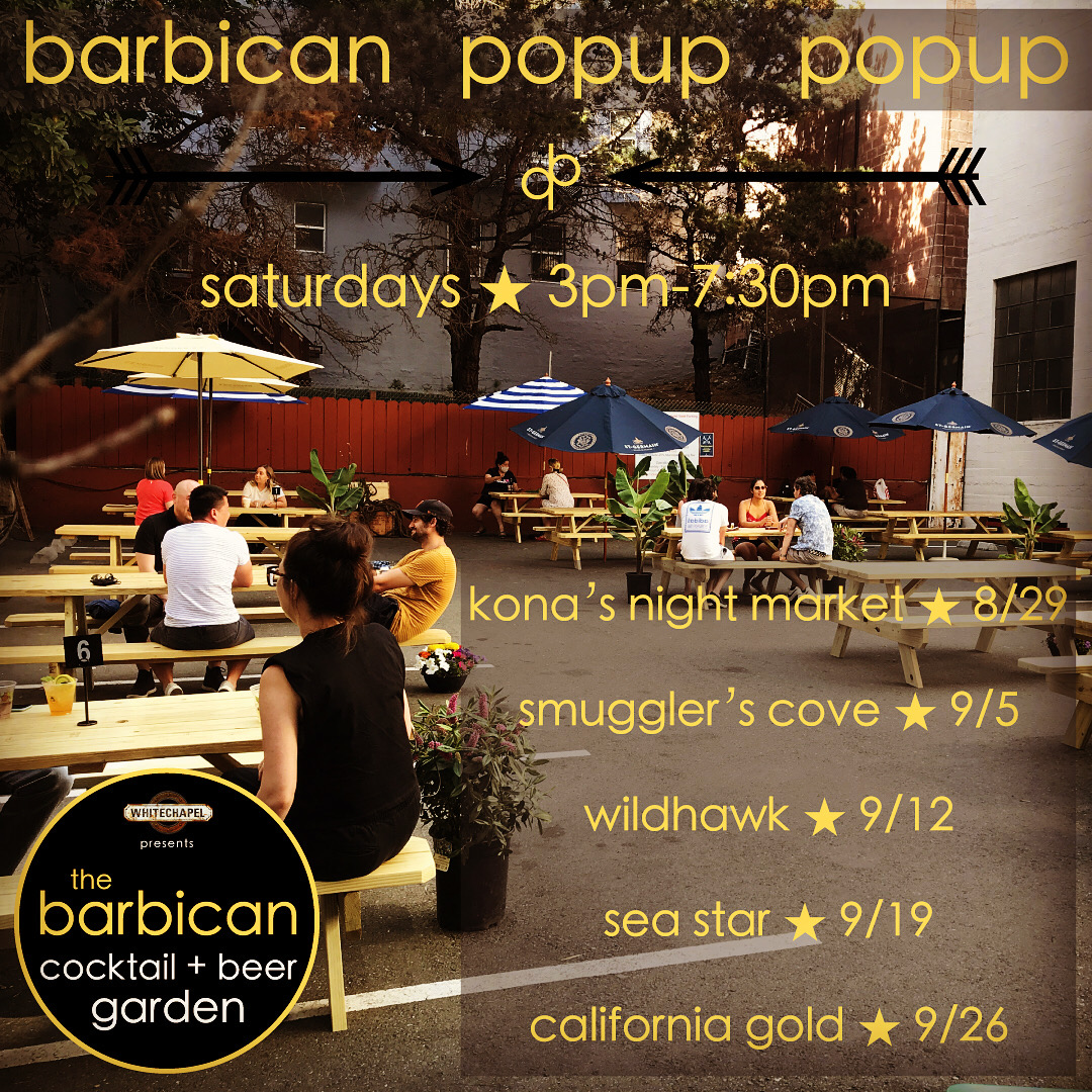 WhitechapelSF's tweet photo. We’re excited to announce a series of pop-up bar events to help support our friends in the cocktail community.  Beginning Saturday, August 29, and running for 5 weeks, we welcome some of the best bars around to our cocktail garden for some of their tastiest &amp; most popular drinks! https://t.co/PZ0S4ZiWo0