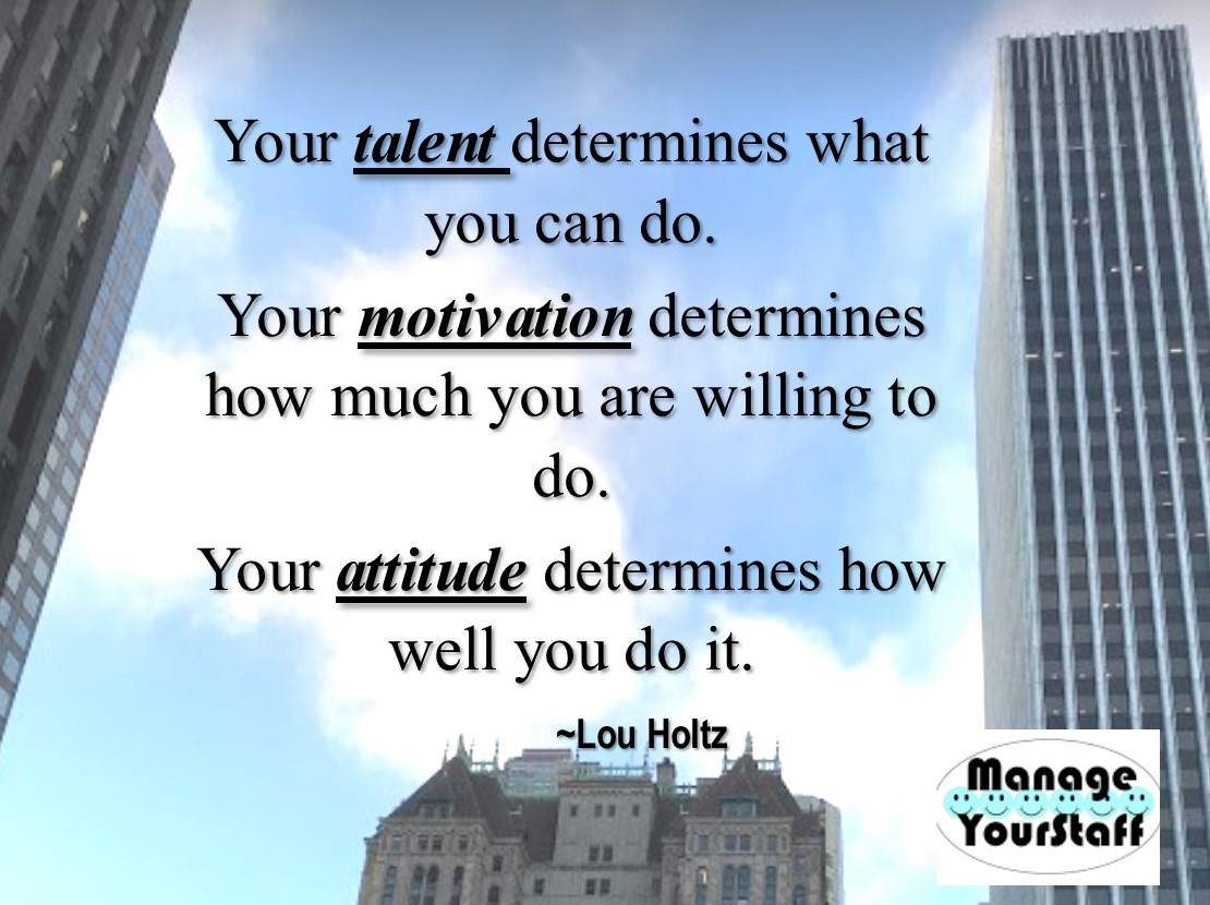 ManageYourStaff's tweet image. Need help with accountability of your employees. Consider this...and be sure to hire for personality, not attitude. Attitude can be changed. #EmployeeBehavior #manageyourstaff