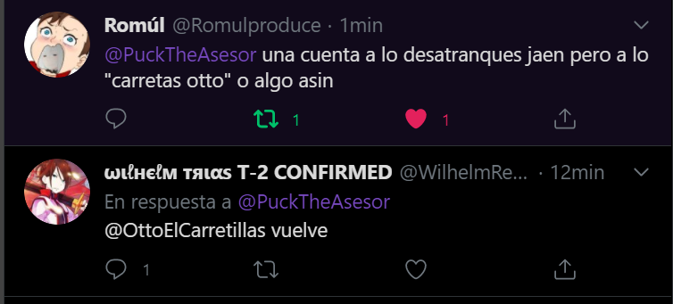 PuckTheAsesor's tweet photo. @Romulproduce estas hablando con el hombre equivocado @WilhelmReZero mira que revivas la cuenta ya https://t.co/rj6ebbp2KX